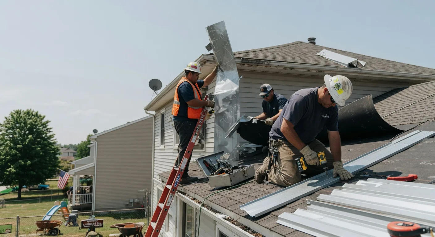 Storm Damage Metal Roof Repair in Woodworth, LA